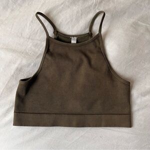 Nikibiki Cropped Racerback Tank Green